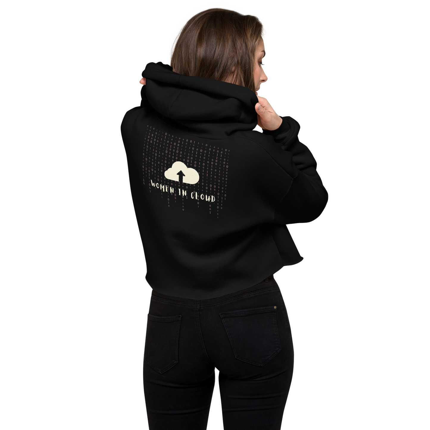 Women in Cloud- Crop Hoodie